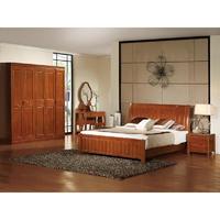 Factory wholesales cheap rubber wood bedroom set 3  colour