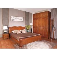 High quality rubber wood bedroom set tranditional style