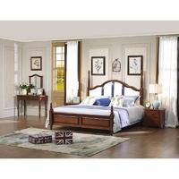 Factory wholesales american solid wood bed on white stripe
