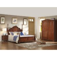 Antique wood bed american country style